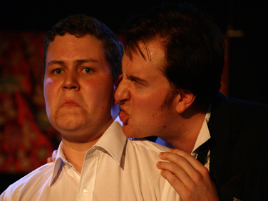 From left: Steven McMahon as Mordred, Allan Scott-Douglas as Breunor