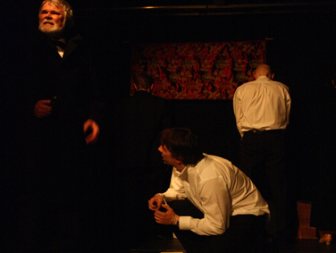 From left: Jim Byars as King Arthur, Colin Healy as Lancelot, Ian Watt as Gwion