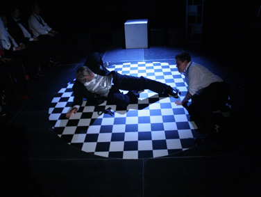 From left: Jim Byars as King Arthur, Steven McMahon as Mordred 