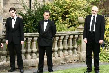 From left: Calum Barbour as Perceval, Paul Comrie as Lancelot and Ian Watt as Merlin