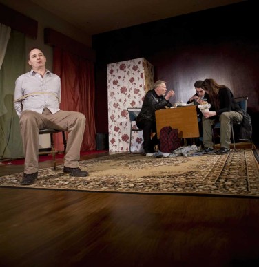 From left: Andy Corelli as 'Lawson', Ian Sexon as 'Brady', Des O'Gorman as 'Marty' and Clare Ross as 'Caitlin'